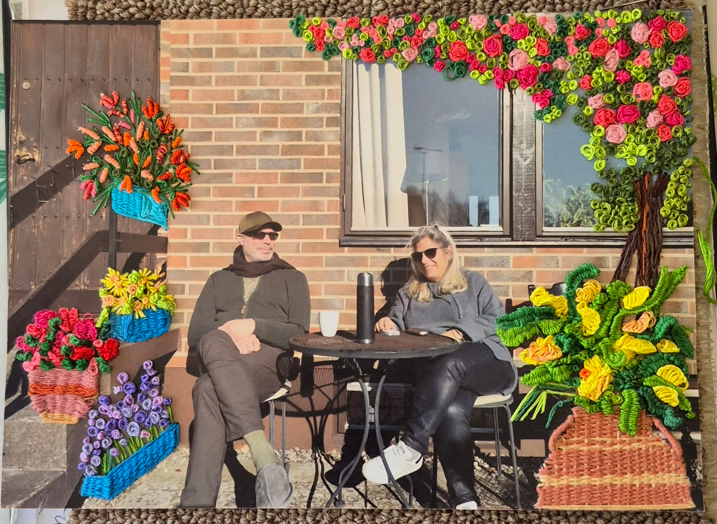 Seated Among Blooms